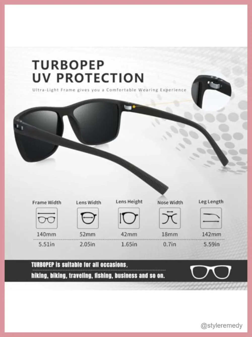 Square Polarized Sunglasses with UV Protection Lightweight Metal Frame